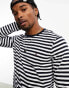 Фото #8 товара Tommy Hilfiger stretch slim fit long sleeved t-shirt in black and white stripe