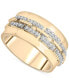 Фото #1 товара Diamond Wide Band Statement Ring (1/4 ct. t.w.) in Gold Vermeil, Created for Macy's