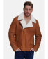 Men's Fashion Jacket, Washed Whiskey With White Wool