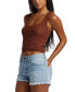 ფოტო #3 პროდუქტის Juniors' Hot Shot Cotton Crochet Sleeveless Tank Top