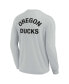 ფოტო #2 პროდუქტის Men's and Women's Gray Oregon Ducks Super Soft Long Sleeve T-shirt