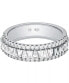 Sparkling silver ring with zircons MKC1637AN040
