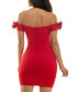 ფოტო #2 პროდუქტის Juniors' Rosette-Trim Scuba-Crepe Bodycon Dress