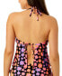 Juniors' Printed Tie-Back Halter Tankini Top, Created for Macy's