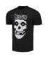 ფოტო #3 პროდუქტის Men's Black Misfits Outline Skull T-shirt