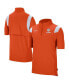 Фото #1 товара Men's Orange Clemson Tigers Coach Short Sleeve Quarter-Zip Jacket