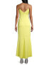 Aidan by Aidan Mattox Tie Front MIDI Dress Sun Yellow 10