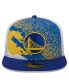 ფოტო #4 პროდუქტის Men's Royal Golden State Warriors Court Sport Speckle 9Fifty Snapback Hat