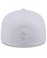 Фото #1 товара Men's White Houston Texans White on White 59FIFTY Fitted Hat