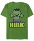 Фото #1 товара Men's Kawaii Hulk Short Sleeve Crew T-shirt