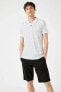 Erkek Beyaz Desenli Polo Yaka T-Shirt 1YAM11735LK