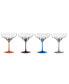 Фото #1 товара Bottoms Up Color Bottom Margarita Glasses, Set of 4