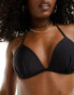 New Look basic moulded triangle bikini top in black