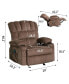 Фото #6 товара Recliner Chair Massage Heating Sofa With USB And Side Pocket 2 Cup Holders (Brown)