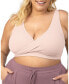 ფოტო #1 პროდუქტის Plus Size Busty Sublime Adjustable Crossover Nursing & Lounge Bra - Fits 42E-46I