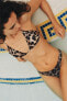 Animal print triangular bikini top