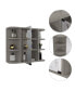 Milan Medicine Cabinet, Six External Shelves Mirror, Three Internal Shelves - Light Gray