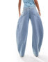 Фото #5 товара Lioness barrel leg jeans in light blue wash