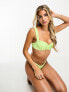 Фото #3 товара Boux Avenue amalfi eyelet balconette bikini top in lime
