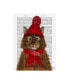 Фото #1 товара Fab Funky Maine Coon Cat Red Hat Canvas Art - 15.5" x 21"