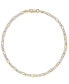 ფოტო #1 პროდუქტის Giani Bernini Thin Figaro Chain Ankle Bracelet in 18k Gold-Plated Sterling Silver, Created for Macy's