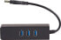 Фото #3 товара HUB USB Akyga 1x RJ-45 + 3x USB-A 3.0 (AK-AD-32)