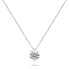 Sparkling silver necklace with zircon NCL68W