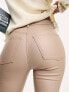 ASOS DESIGN coated skinny jean in neutral