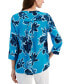 Petite Felicia Floral Roll-Tab Blouse, Created for Macy's