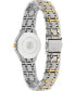 ფოტო #4 პროდუქტის Women's Eco-Drive Two Tone Stainless Steel Bracelet Watch 25mm EW1264-50A