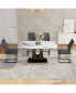 Фото #1 товара Ultra-Modern Extendable Dining Table for 6-8, Versatile Use