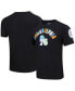 Фото #2 товара Men's Black Philadelphia 76ers Washed Neon T-shirt