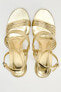 Metallic strap sandals