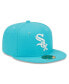 Фото #3 товара Men's Blue Chicago White Sox Vice Highlighter Logo 59FIFTY Fitted Hat