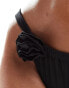 Фото #2 товара 4th & Reckless monaco corsage bikini bottom in black