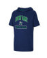 ფოტო #3 პროდუქტის Big Boys Heather Navy Notre Dame Fighting Irish Varsity Hooded T-Shirt