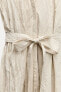 Платье из жатой ткани с поясом — zw collection ZARA