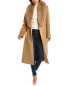 Sofiacashmere Oversized Collar Wool-Blend Coat Women's Brown 12