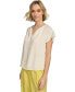 Women's Short Sleeve Textured Blouse