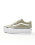 Vans old skool stackform trainers in light tan