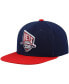 Фото #4 товара Men's Navy, Red New Jersey Nets Hardwood Classics Core Side Snapback Hat