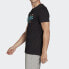 Фото #6 товара adidas 运动型格短袖T恤 男款 黑色 / Футболка Adidas T -