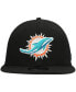 Фото #4 товара Men's Black Miami Dolphins Shade Trucker 9Fifty Snapback Hat