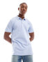 Фото #4 товара Hollister icon logo tipped pique polo in light blue