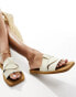 Фото #2 товара Public Desire Lyra crossover flat sandal in cream