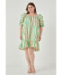 Фото #5 товара Plus Size Stripe Babydoll Dress