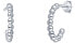 Semicircular silver minimalist earrings SVLE0705XH20000