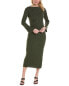 Stateside Double Face Midi Dress Women's Green Xs