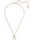 Фото #2 товара Swarovski rose Gold-Tone Pavé & Imitation Pearl Pendant Necklace, 15" + 2" extender