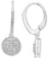 ფოტო #7 პროდუქტის Diamond Circle Leverback Drop Earrings (1/4 ct. tw) in Sterling Silver, Created for Macy's